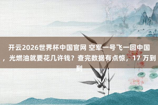 开云2026世界杯中国官网 空军一号飞一回中国，光燃油就要花几许钱？查完数据有点惊，17 万到