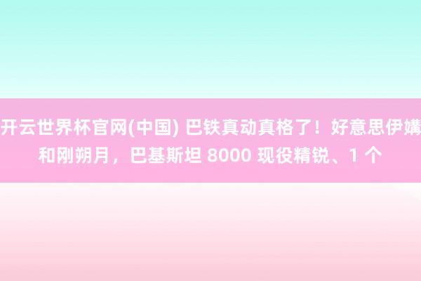开云世界杯官网(中国) 巴铁真动真格了!好意思伊媾和刚朔月,巴基斯坦 8000 现役精锐、1 个