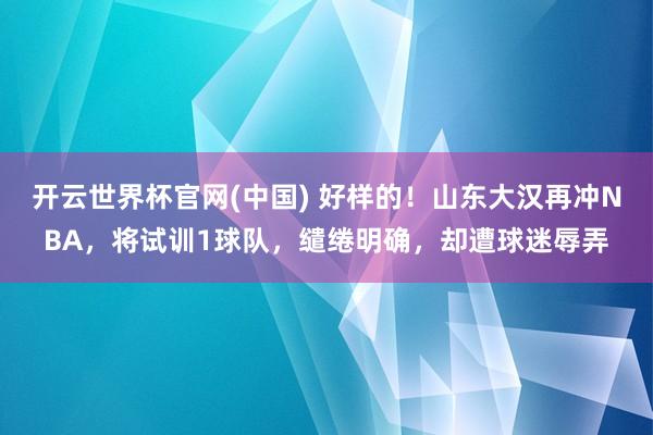 开云世界杯官网(中国) 好样的!山东大汉再冲NBA,将试训1球队,缱绻明确,却遭球迷辱弄