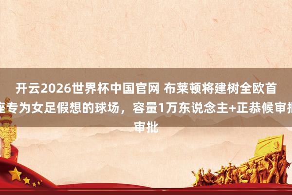 开云2026世界杯中国官网 布莱顿将建树全欧首座专为女足假想的球场，容量1万东说念主+正恭候审批