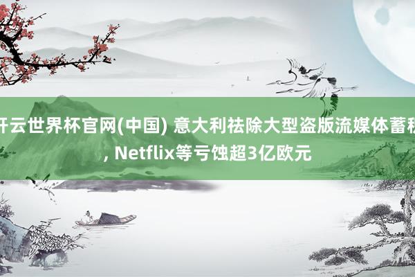 开云世界杯官网(中国) 意大利祛除大型盗版流媒体蓄积, Netflix等亏蚀超3亿欧元