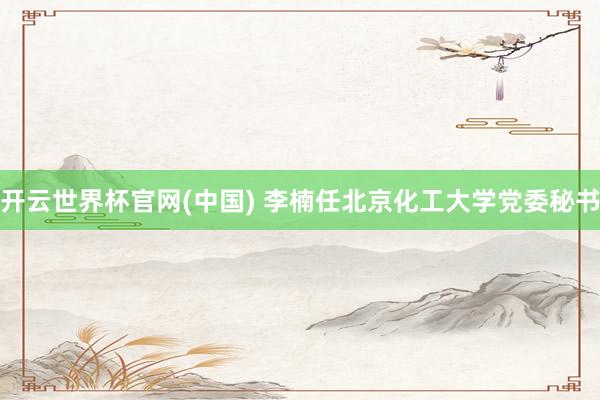 开云世界杯官网(中国) 李楠任北京化工大学党委秘书