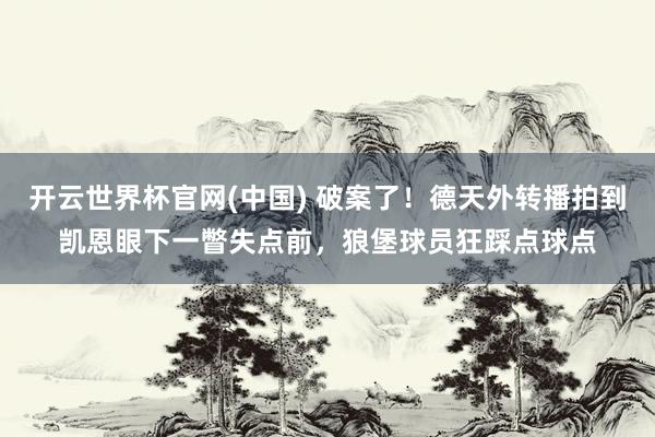 开云世界杯官网(中国) 破案了！德天外转播拍到凯恩眼下一瞥失点前，狼堡球员狂踩点球点