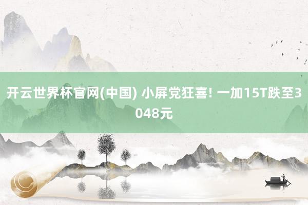 开云世界杯官网(中国) 小屏党狂喜! 一加15T跌至3048元