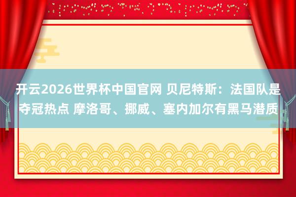 开云2026世界杯中国官网 贝尼特斯：法国队是夺冠热点 摩洛哥、挪威、塞内加尔有黑马潜质